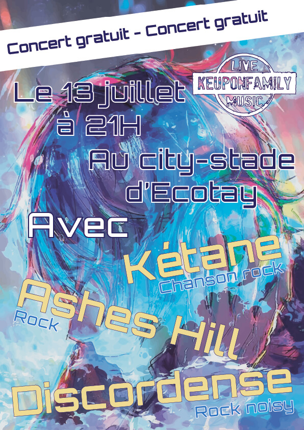 Proposition d'affiche pour le concert annuel de la Keup'on (2022)