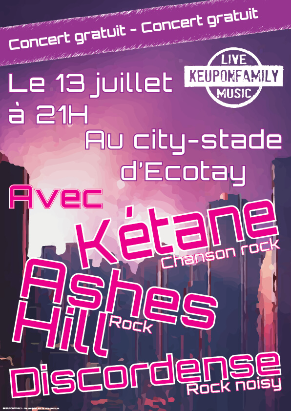 Affiche finale retenue pour le concert annuel de la Keup'on (2022)