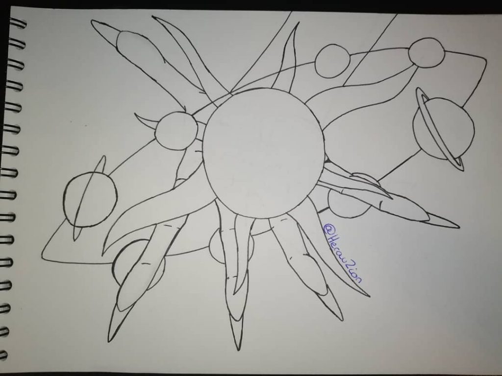Dessin du 3ème jour de l'Inktober 2020 sur le thème Volumineux