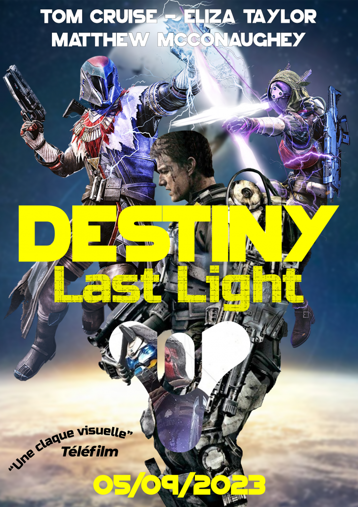 Affiche fictive d'un film de science-fiction (Destiny) avec un acteur connu (Tom Cruise) réalisée durant mon année de licence
