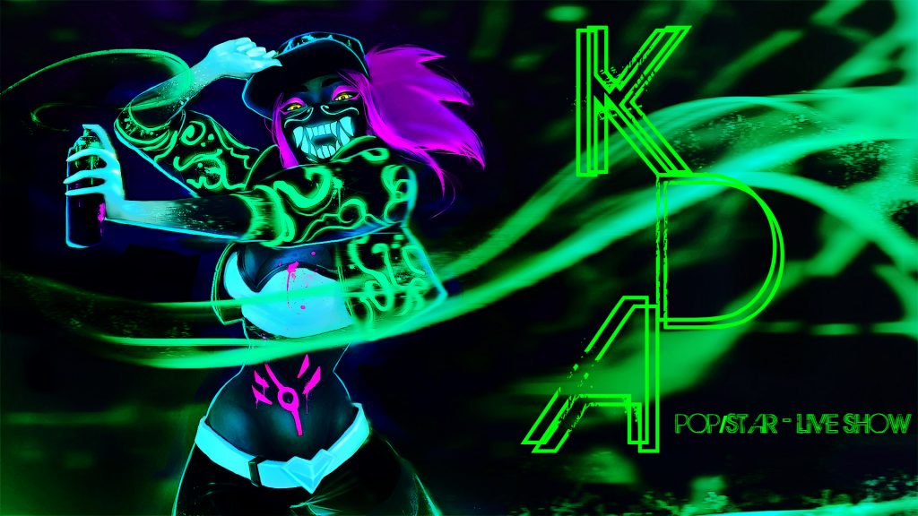 Fond d'écran du personnage d'Akali (KD/A) du jeu League of Legends
