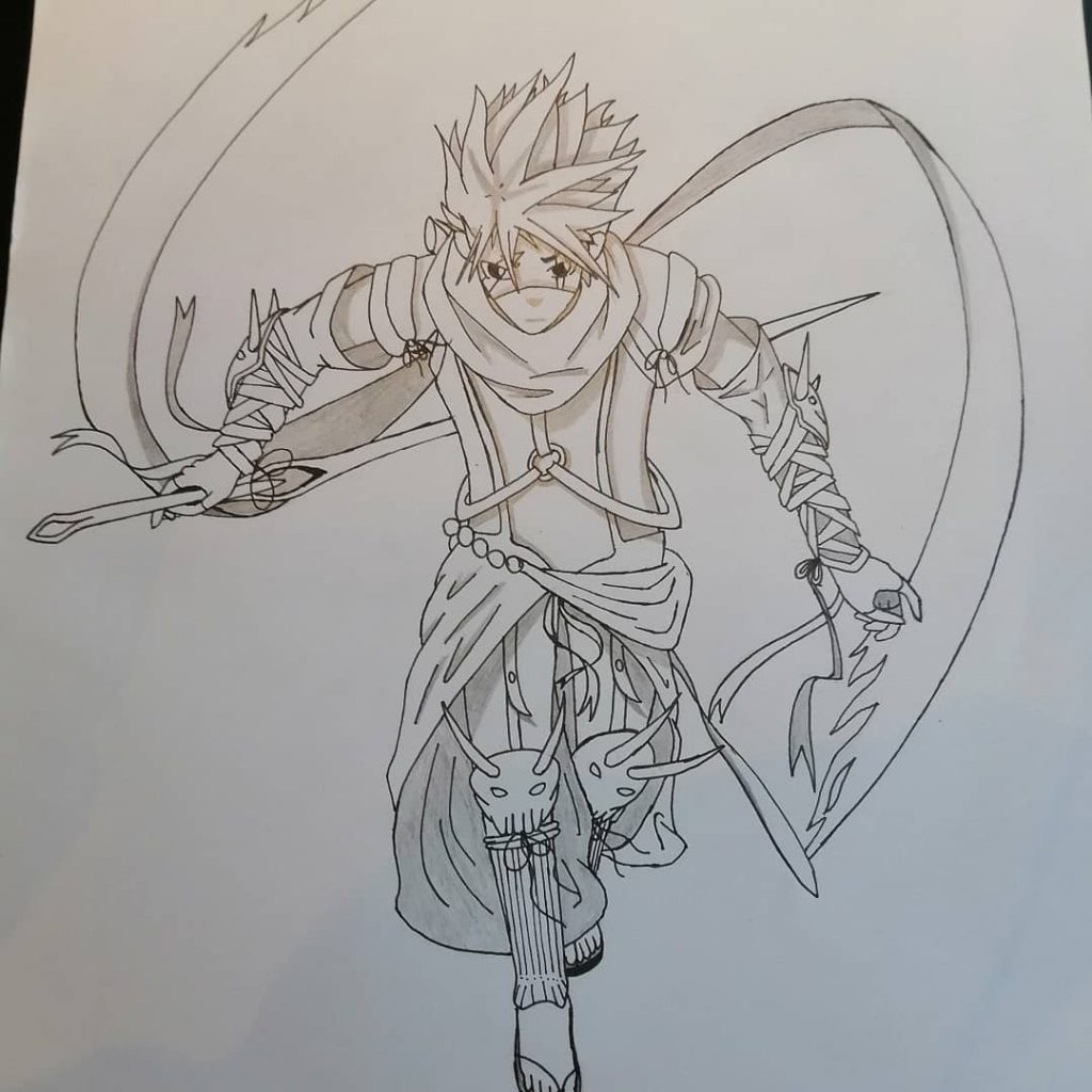 Reproduction d'un dessin trouvé sur Pinterest à mes débuts (Source non retrouvée)