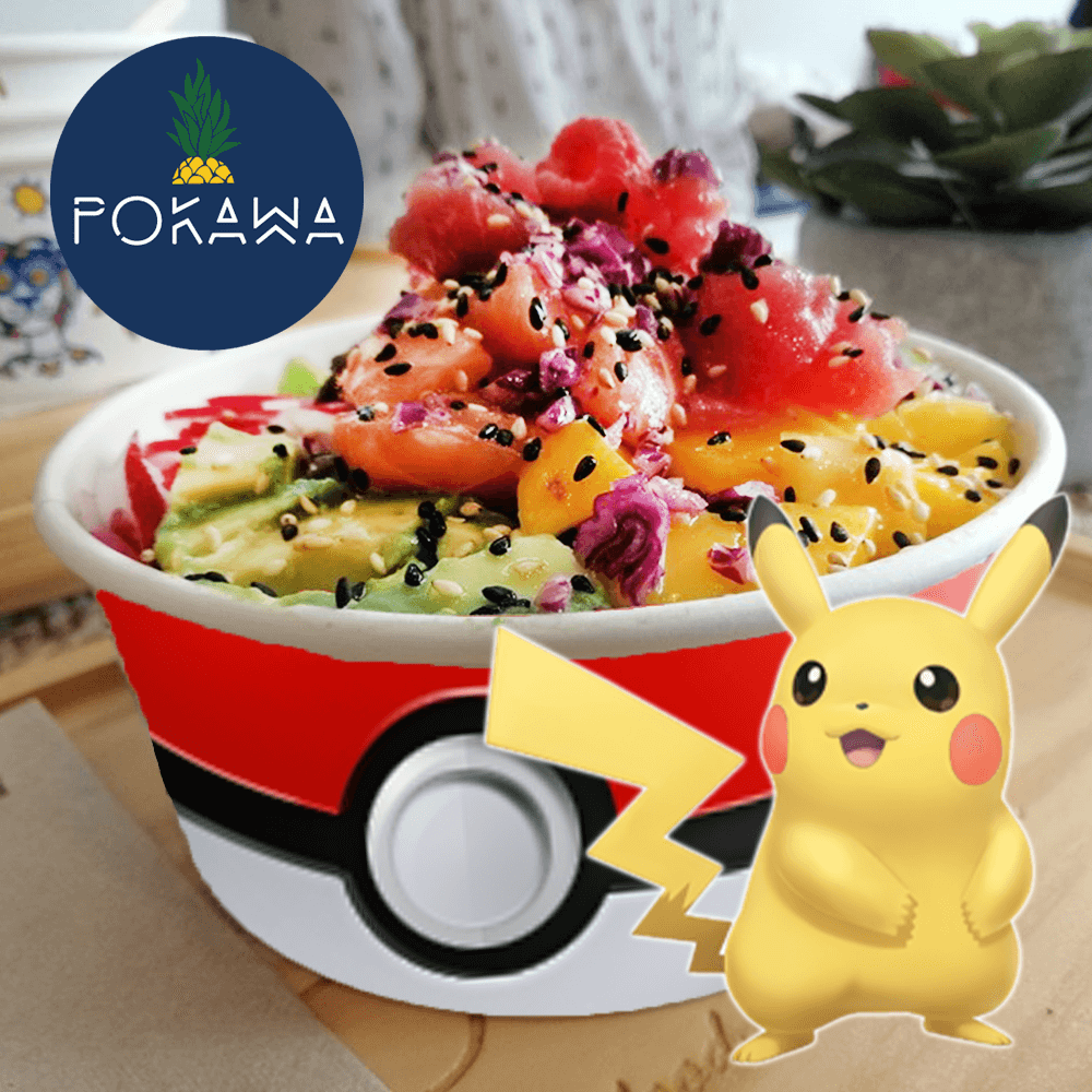 Post Pokémon x Pokawa à l'effigie de Pikachu réalisé durant mon année de licence