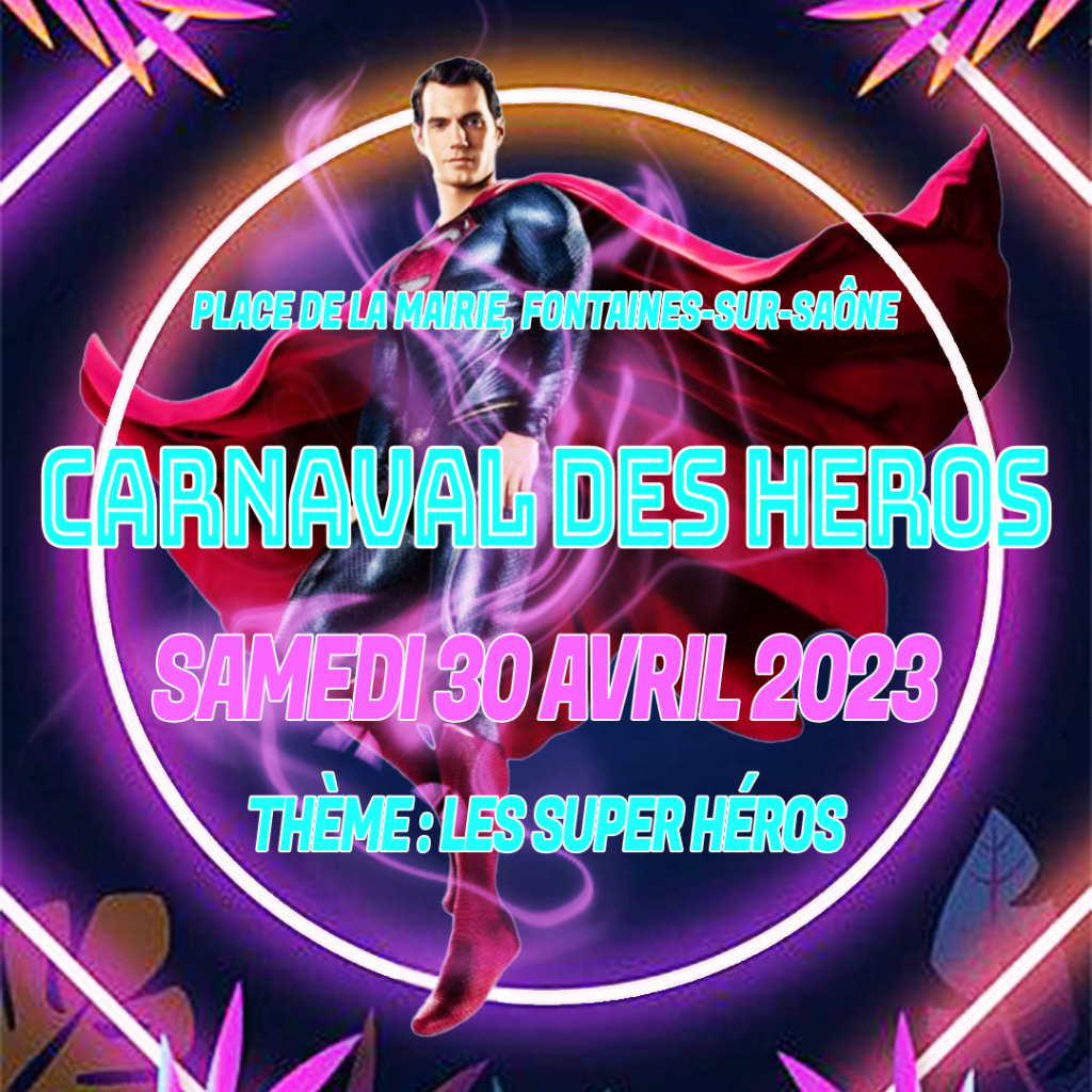 Post instagram Super-man fictif réalisé pour le carnaval des héros durant mon année de licence