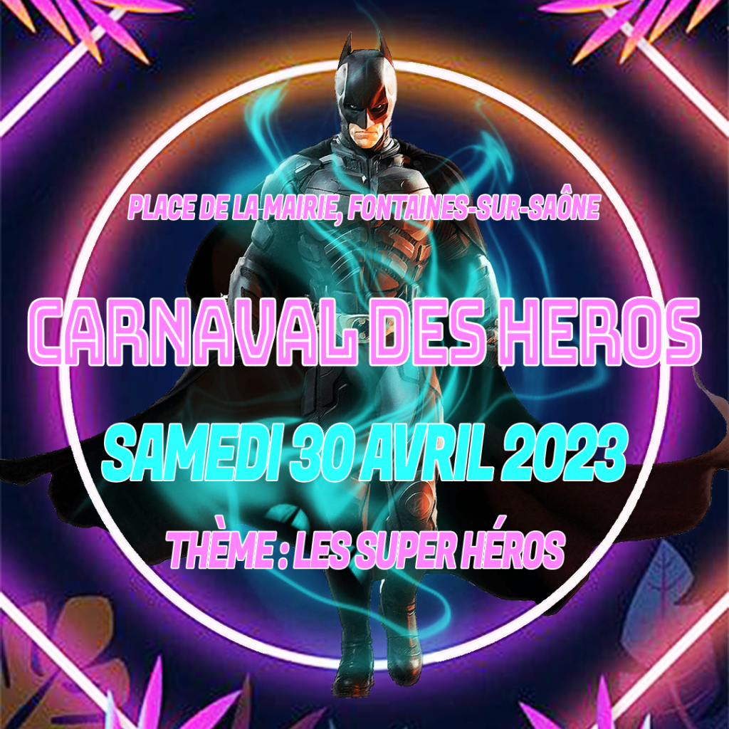 Post instagram Batman fictif réalisé pour le carnaval des héros durant mon année de licence