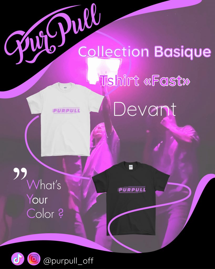 Post Instagram de présentation du t-shirt "Fast" de la collection de base d'un projet de marque de vêtements