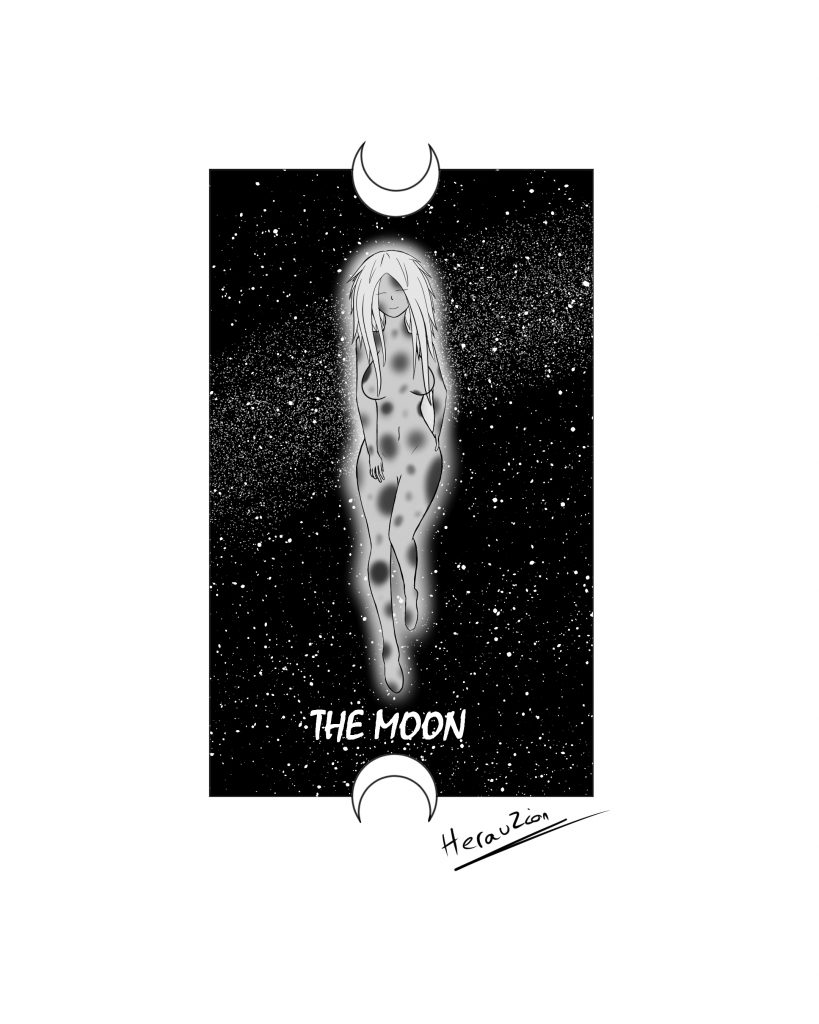Représentation personnelle de la carte de tarot "The Moon"
